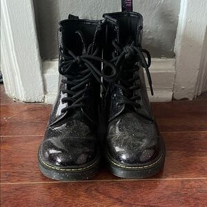 Purple Glitter Lace-Up Doc Marten Boots